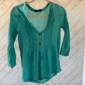 3/$20 Cocomo Teal Boho Top